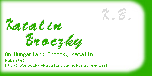 katalin broczky business card